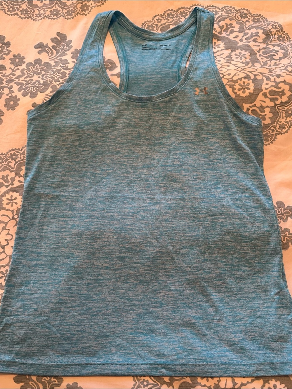 Under Armour Women's Teal Tech Tank Top green size M